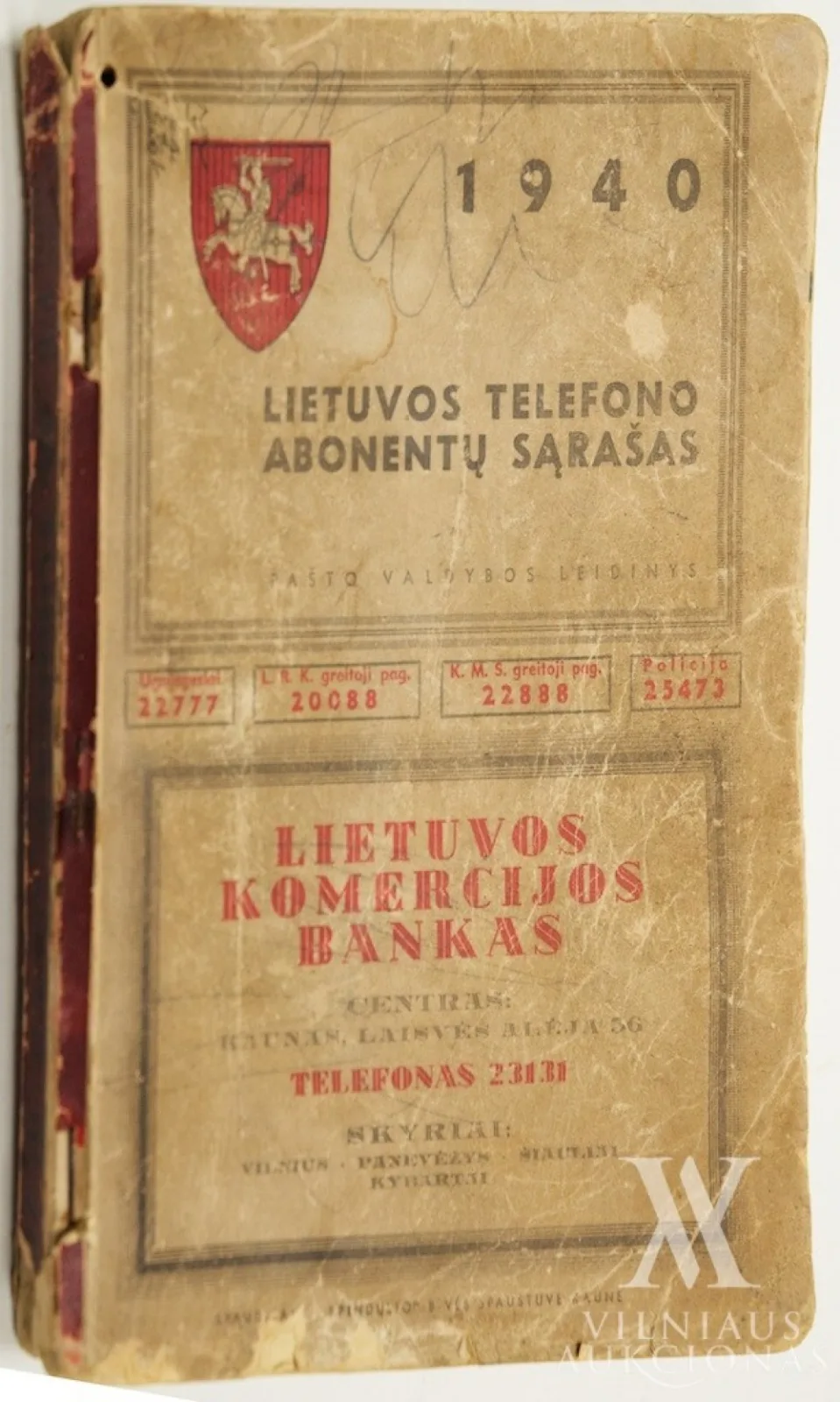 Lietuvos telefono abonentų sąrašas 1940 m.
