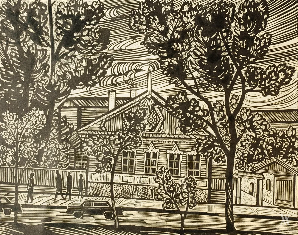Petras Rauduvė – [Miestelio gatvė]