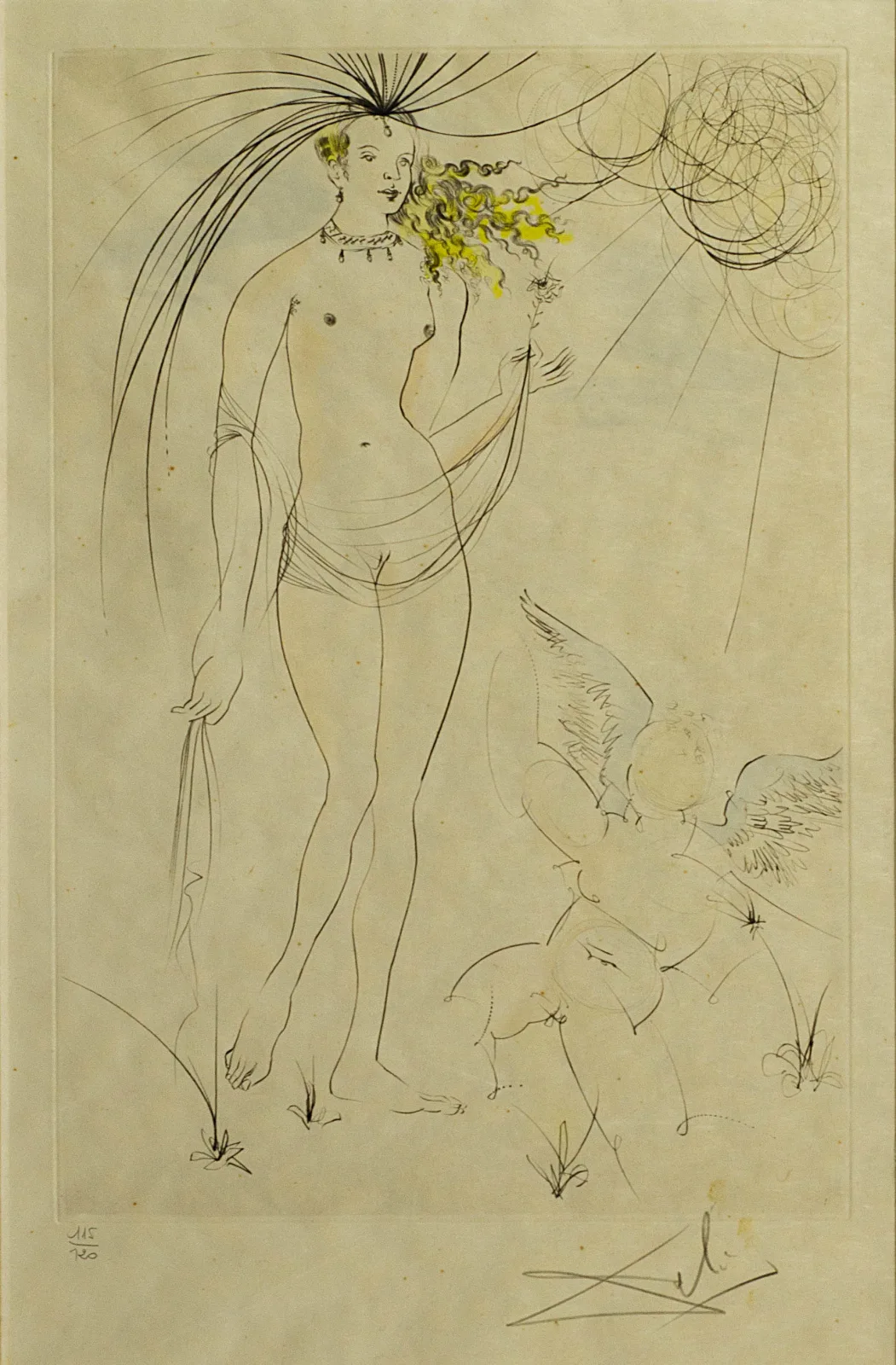Salvadoras Dali (Salvador Dali) – Venera ir Amūras | Hommage à Albrecht Dürer. Venus et l'Amour