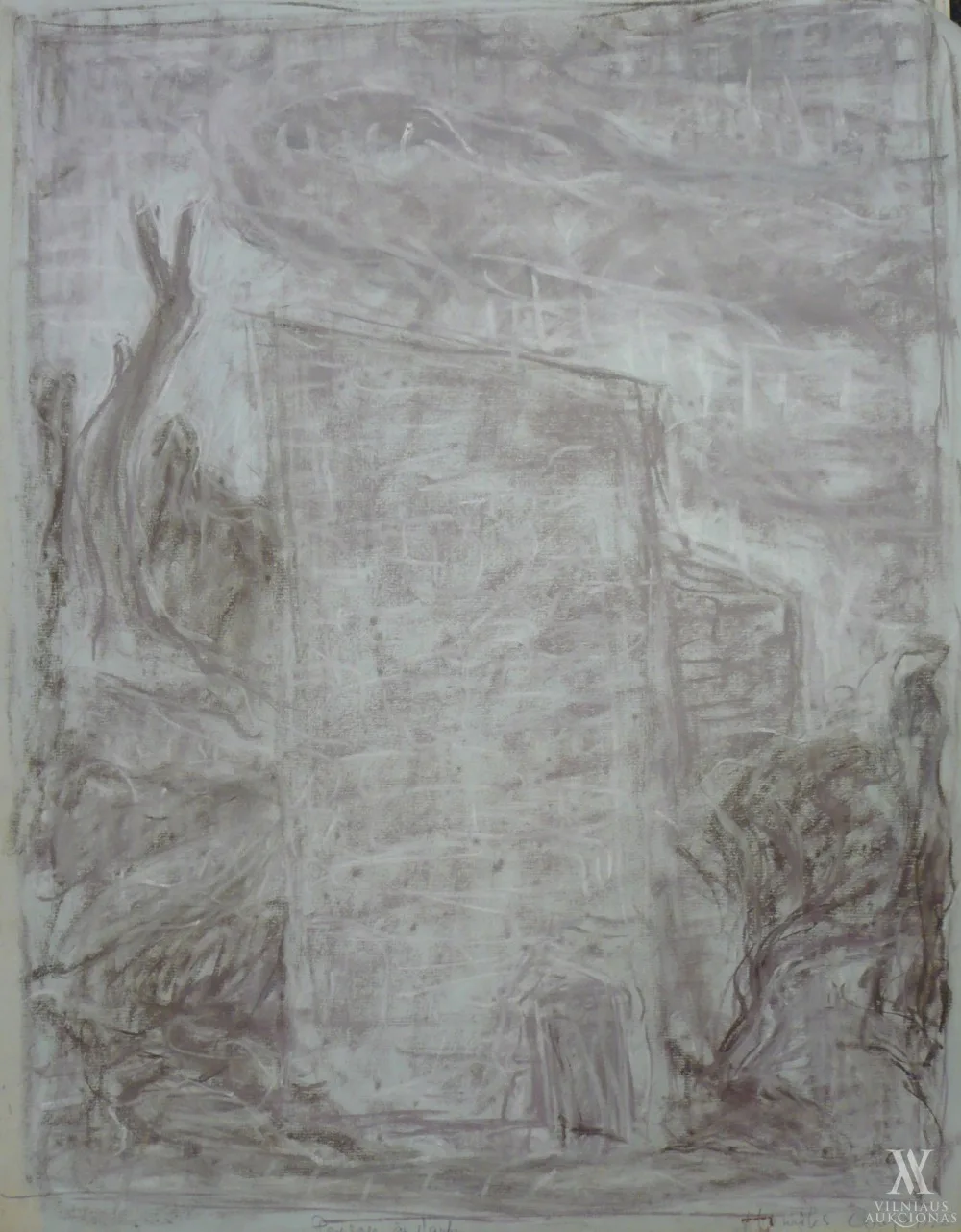 Henrikas Čerapas – Paysage a l‘arbe