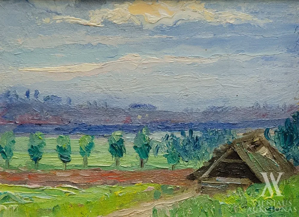 Jonas Vaitys – Kaimo kelio peizažas