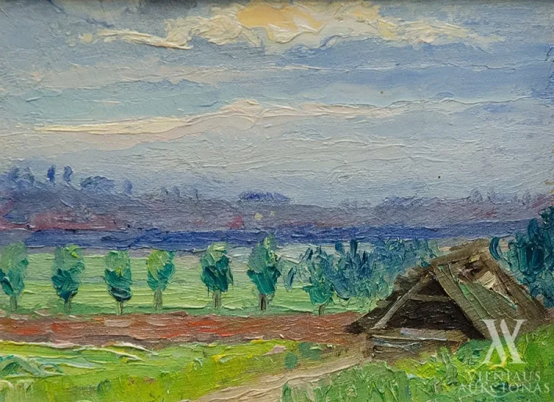 Jonas Vaitys – Kaimo kelio peizažas