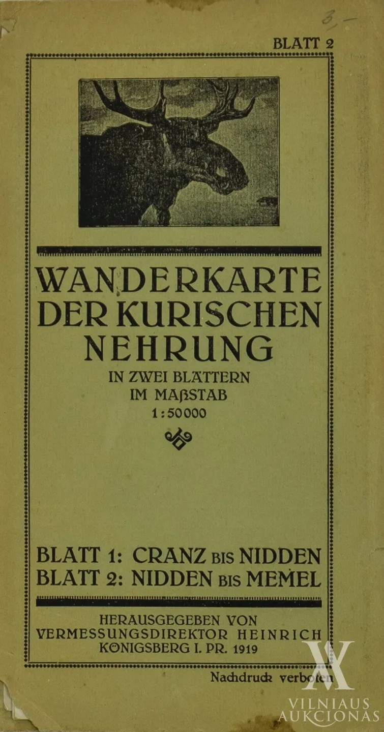 Kuršių Nerijos žemėlapis | Wanderkarte der Kurischen Nehrung