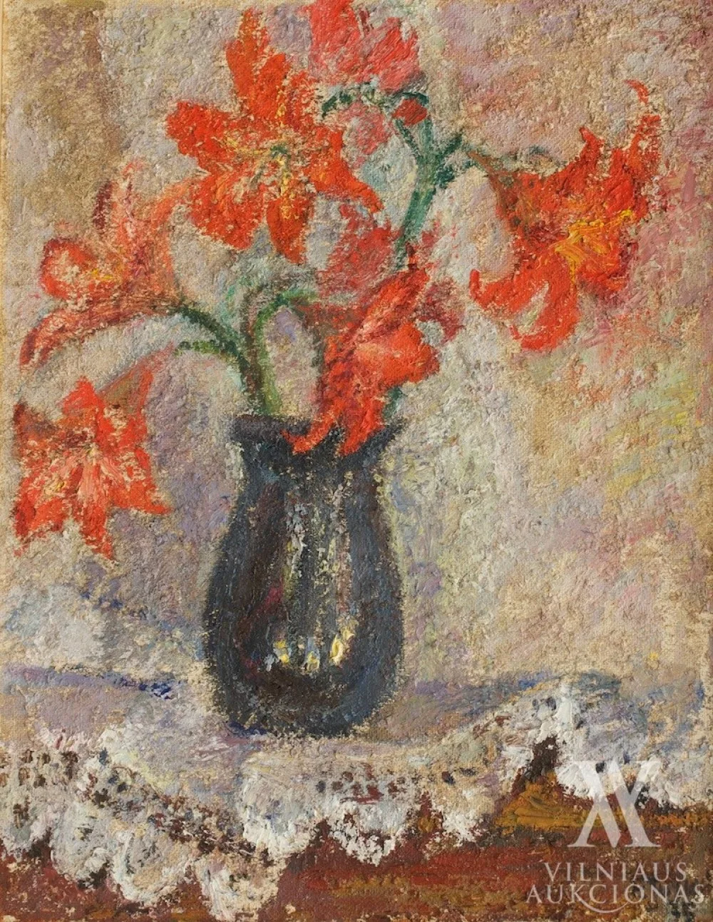 Eugenija Macytė–Mikšienė–Jurkūnienė – Natiurmortas su amariliais