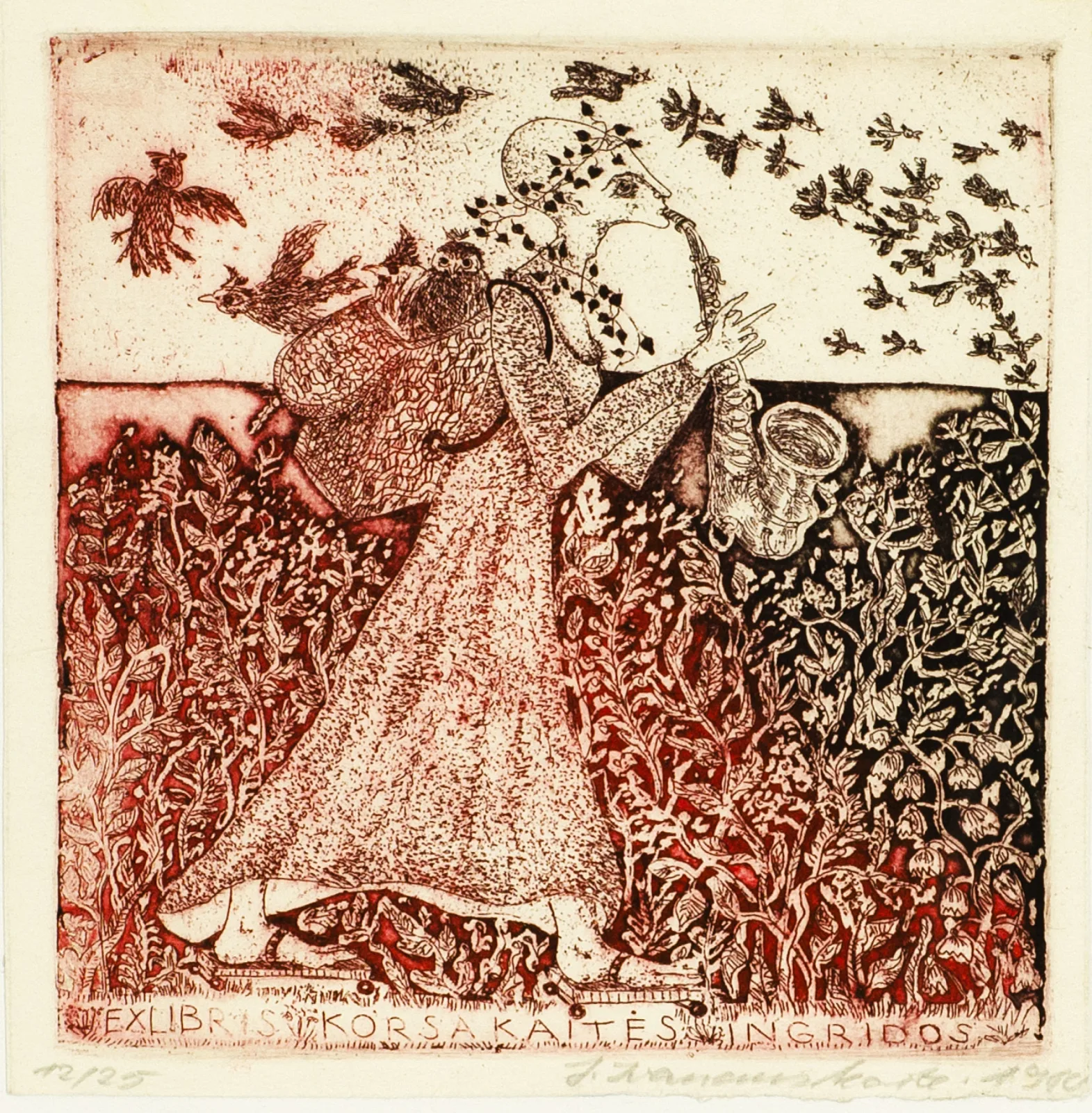Jurga Ivanauskaitė – Ingridos Korsakaitės ex libris
