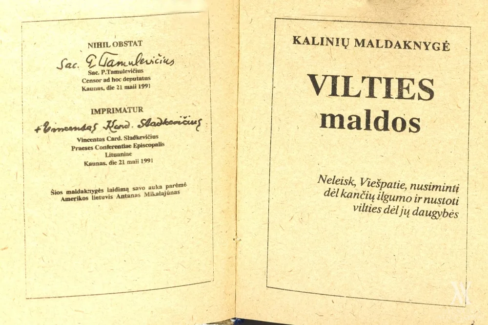 Vilties maldos. Kalinių maldaknygė