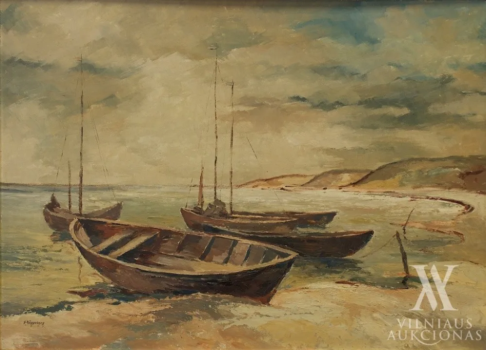 Gustav Rüggeberg – Žvejų valtys mariose