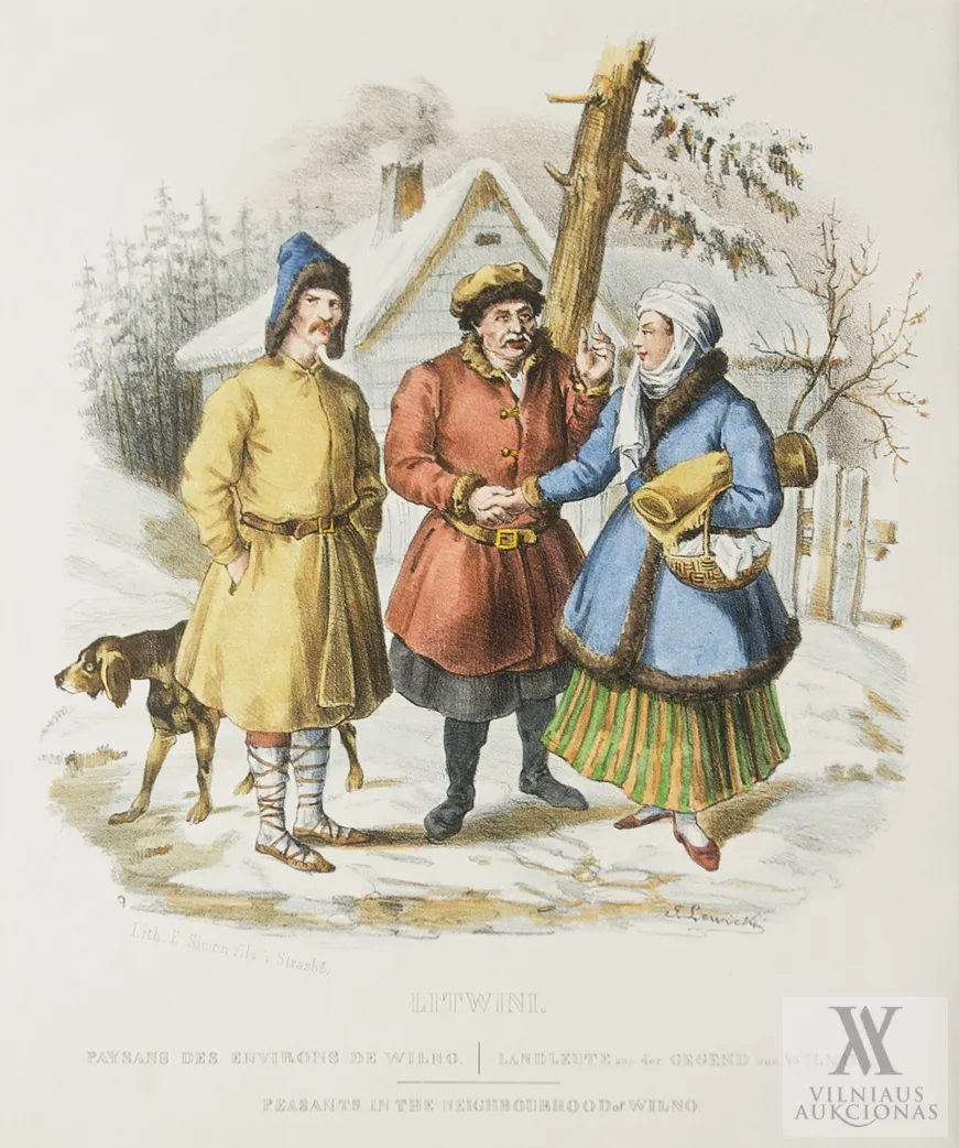 J. Lewicki (Lenkija) – Litwini. / Paysans des environs de Wilno / Landleute aus der Gegend von Wilno / Peasants in the neighbourhood of Wilno.