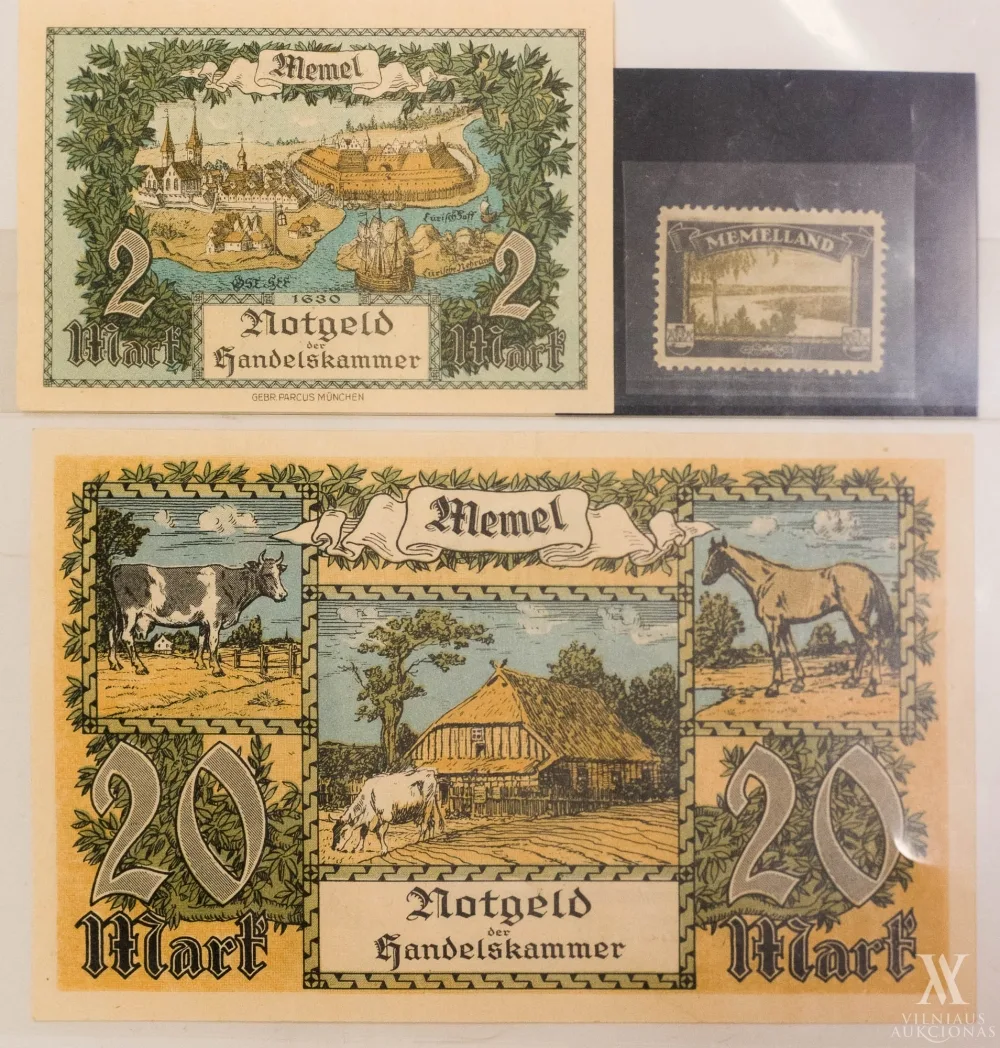 Klaipėdos krašto banknotai ir pašto ženklas