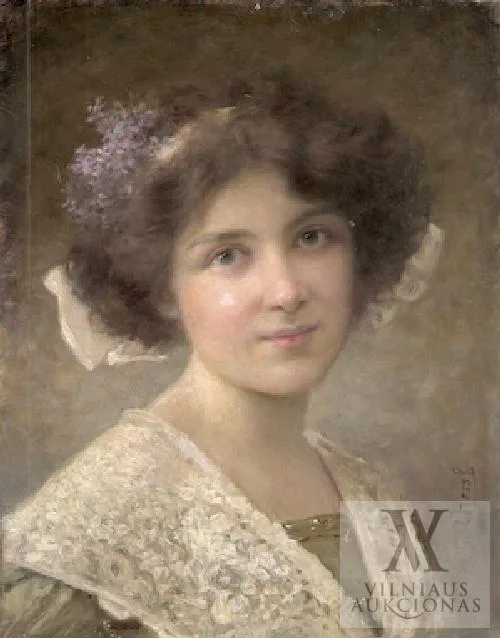 Gustavas Augustas Hesslas (Gustav August Hessl) – Merginos portretas