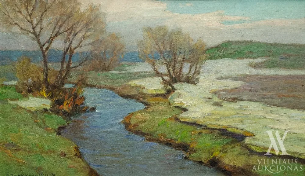 Česlovas Znamierovskis (Czesław  Znamierowski) – Peizažas su upelio vingiu
