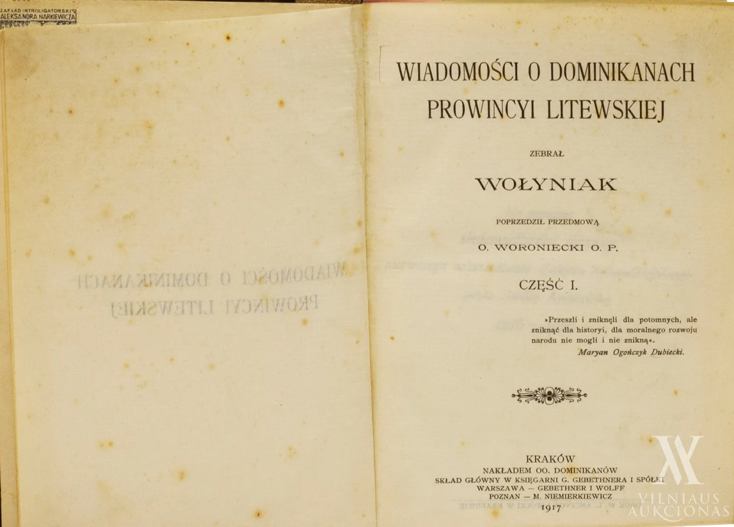 Wiadomości o Dominikanach prowincyi Litewskiej | Lietuvos provincijos domininkonų naujienos
