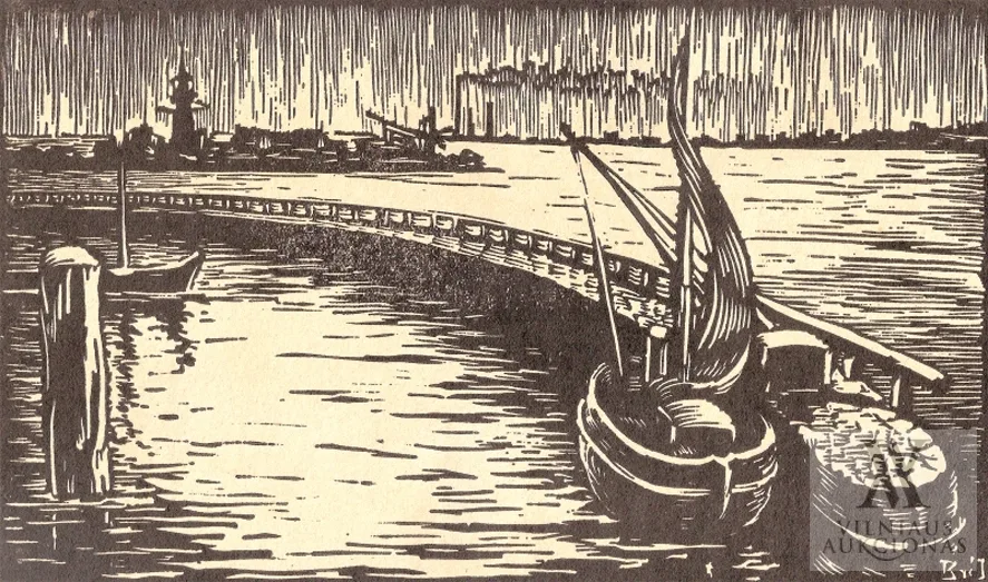 Jonas Buračas – Nida. Laivai prie molo