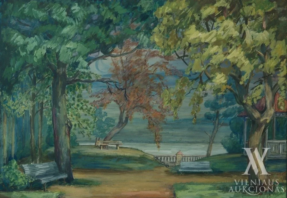 Povilas Radzevičius – Parke. Scenografijos projektas (?)