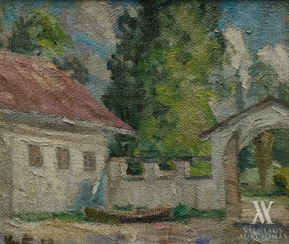 Leonas Katinas – Verkių sandėlių fragmentai [Verkių dvaro oficinų vartai]