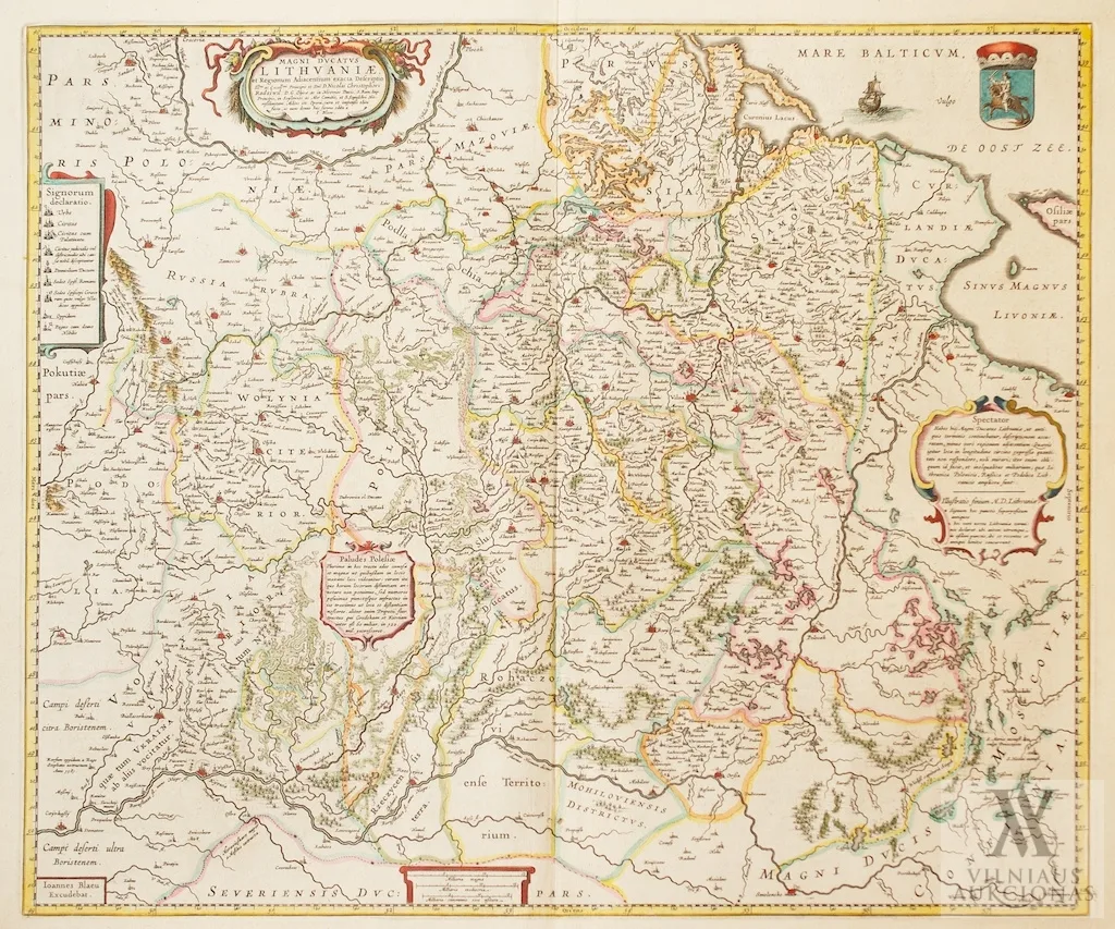 Joanas Bleu (Joan Blaeu) – Magni ducatus Lithvaniae et Regionum Adiacentium exacta descriptio