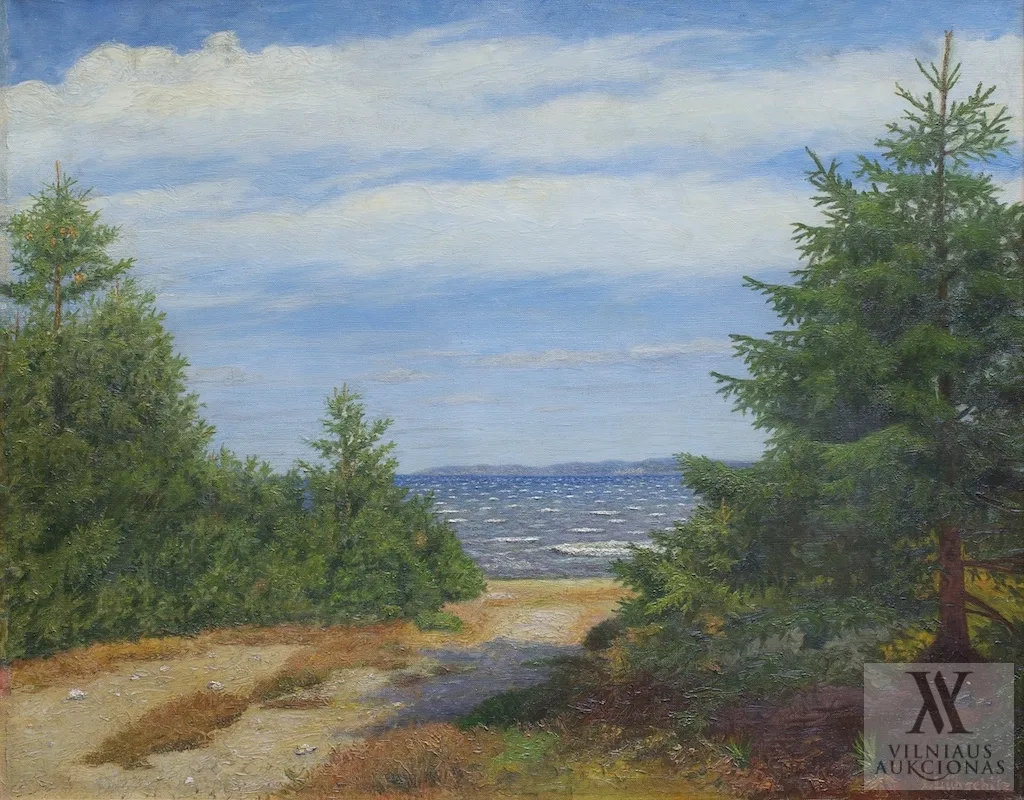 John Leopold Lübschitz – Sommertag am Ostseemeer (Vasaros diena prie Baltjos jūros)