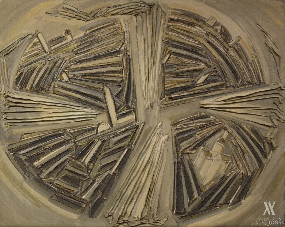 Aloyzas Stasiulevičius – Panoraminė kompozicija „Vilniaus žiema“ iš ciklo „Metų laikai“