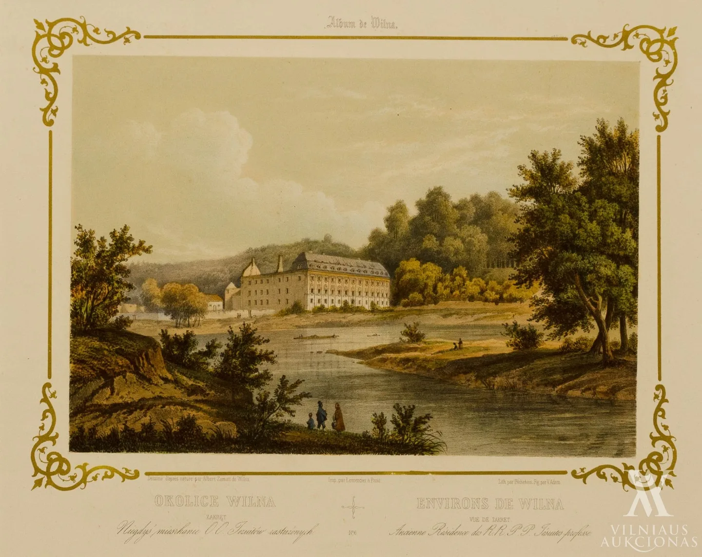 Luisas  Bišbua (Louis Bichebois, 1801–1850) ir Žanas Viktoras Adamas (Jean Victor Adam, 1801–1866) – Jėzuitų rūmai Vingio parke (pagal Albertą Vaitiekų Žametą (1821–1877))