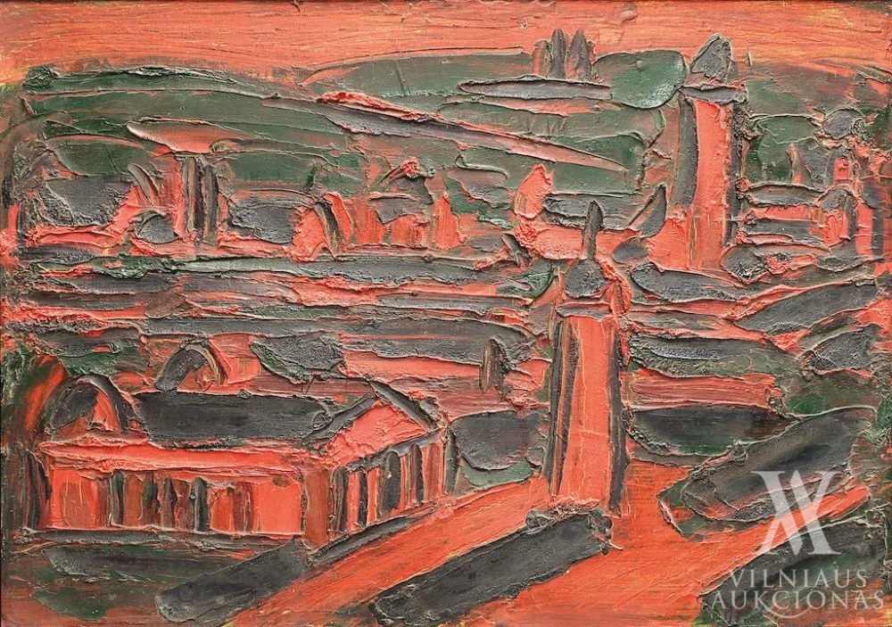 Aloyzas Stasiulevičius – Vilniaus motyvas. Katedros aikštė.
