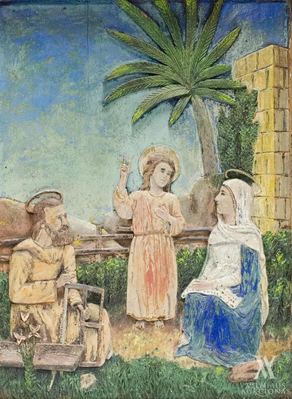 liaudies menininkas  (XIX a. pab. – XX a. pr., Lietuva) Nežinomas – Bareljefas „Šventoji šeimyna“ 