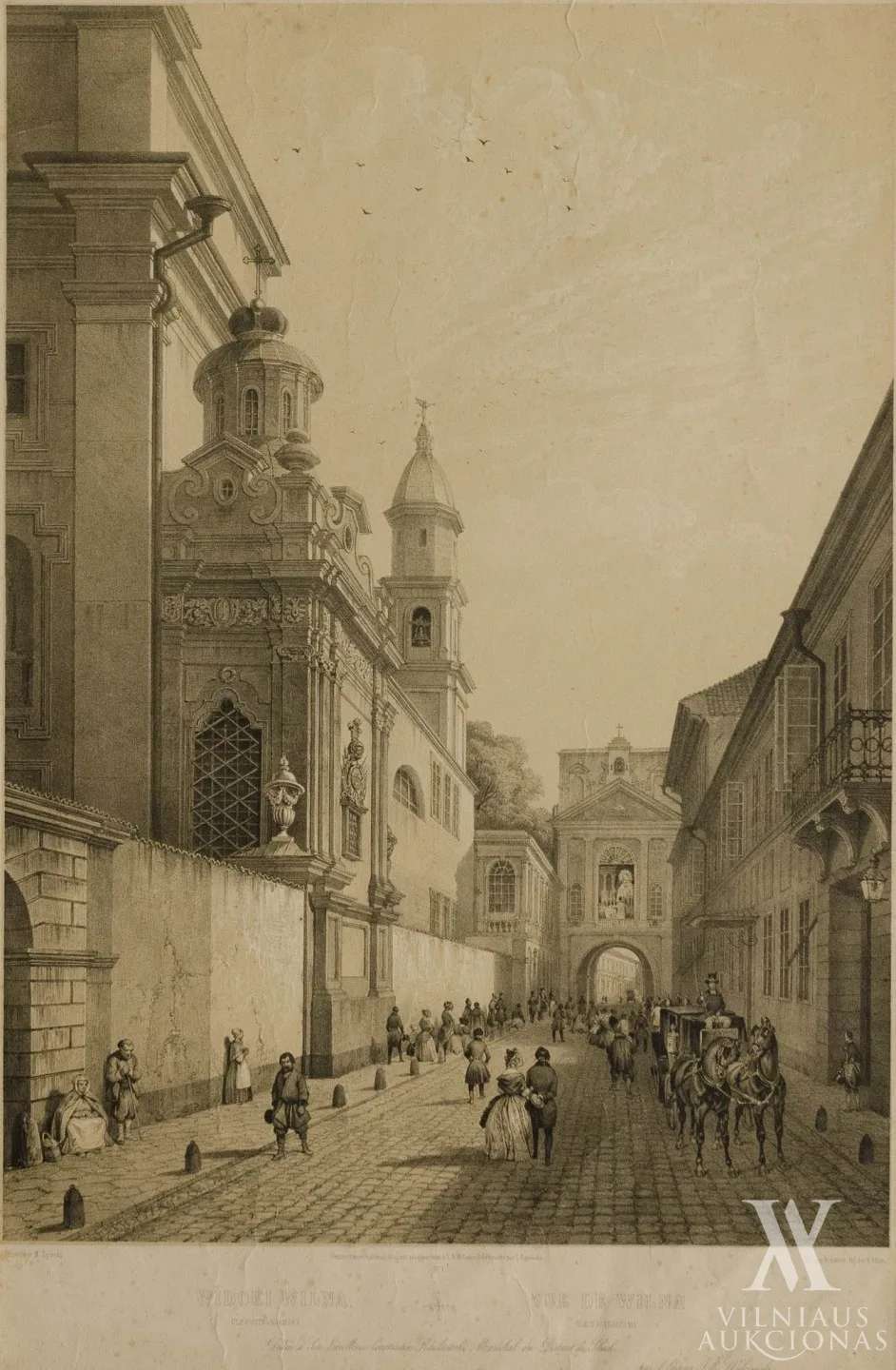 Luisas  Bišbua (Louis Bichebois, 1801–1850) ir Žanas Viktoras Adamas (Jean Victor Adam, 1801–1866) – Aušros vartų gatvė Vilniuje (pagal Martyną Zaleskį (1796–1877) ir Karolį Ripinskį (1809–1892))