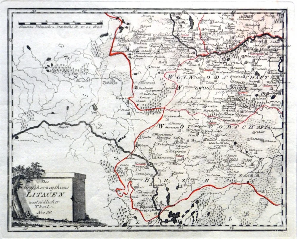 Franz Johann Joseph von Reilly – Das Grosherzogthums Litauen westsüdlicher Theil Nro. 50