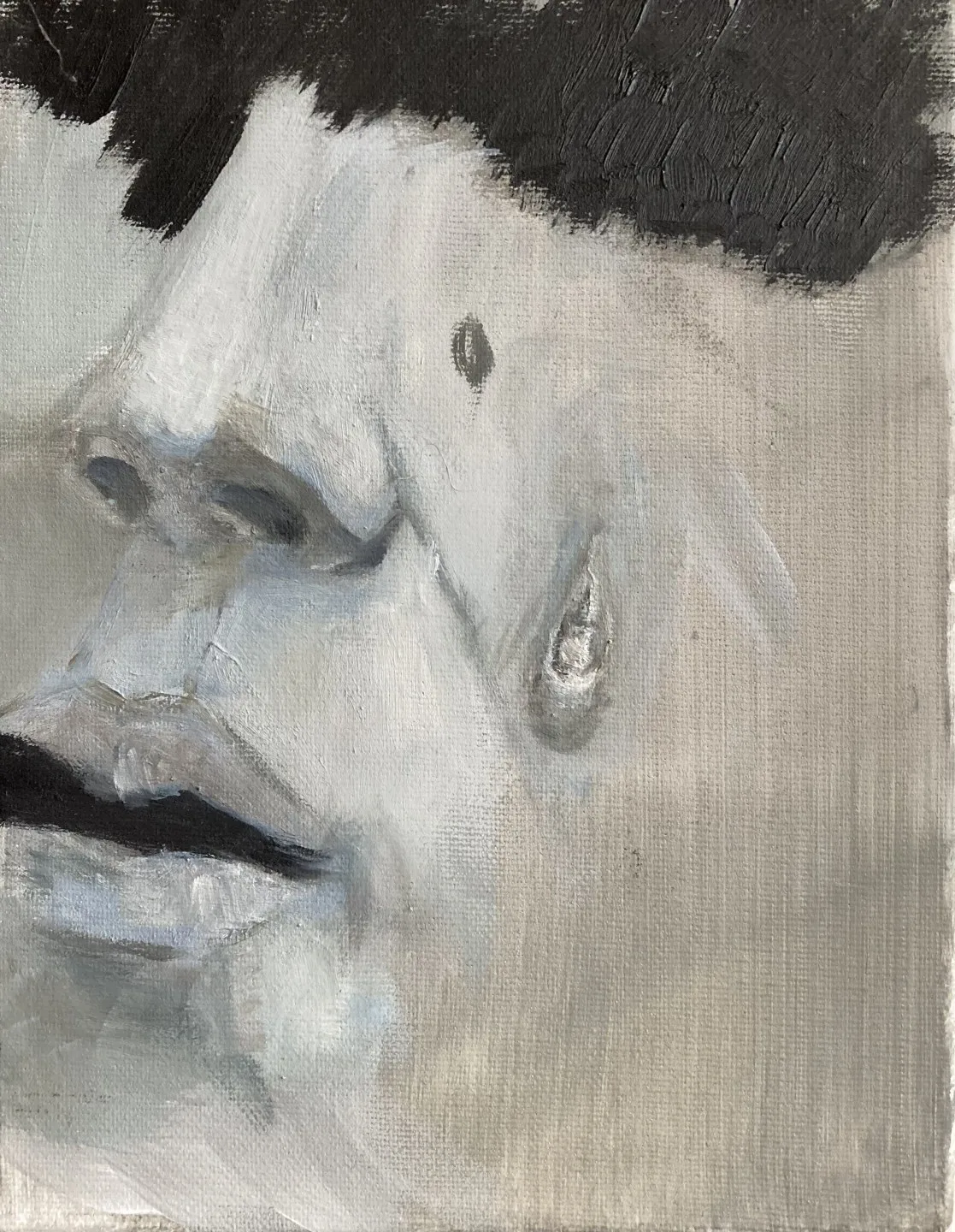 Viktoras Paukštelis (g. 1983) Lacrima 2020, drobė, aliejus, 22 x 17 