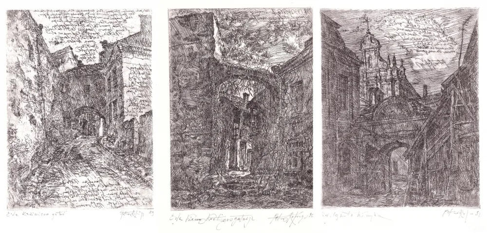 Petras Repšys – 3 ofortų rinkinys