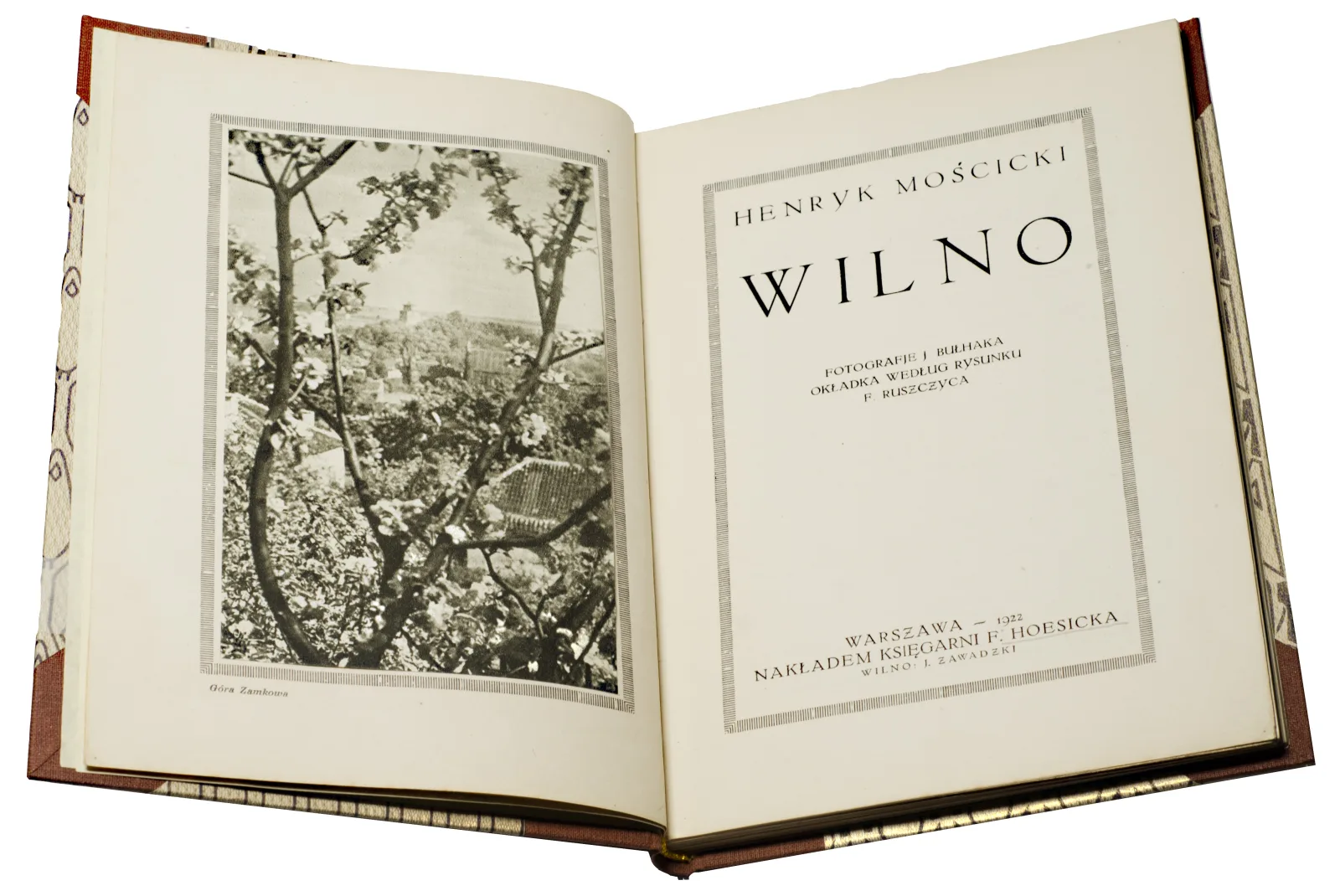 Henryk  Mościcki – Vilnius. Henrikas Moščickis; J. Bulhako nuotraukos; viršelis pagal F. Ruščicą | Wilno; Henryk Mościcki; fotografje J. Bułhaka; okładka według rysunku F. Ruszczyca