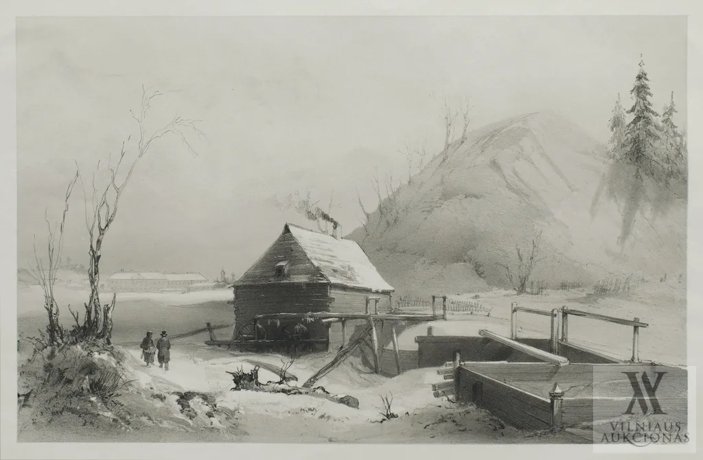 Barthelemy Lauvergne – Kaunas. Malūnas Mickevičiaus slėnyje / Moulin de la vallée de Mickiewicz Ã  Kowno