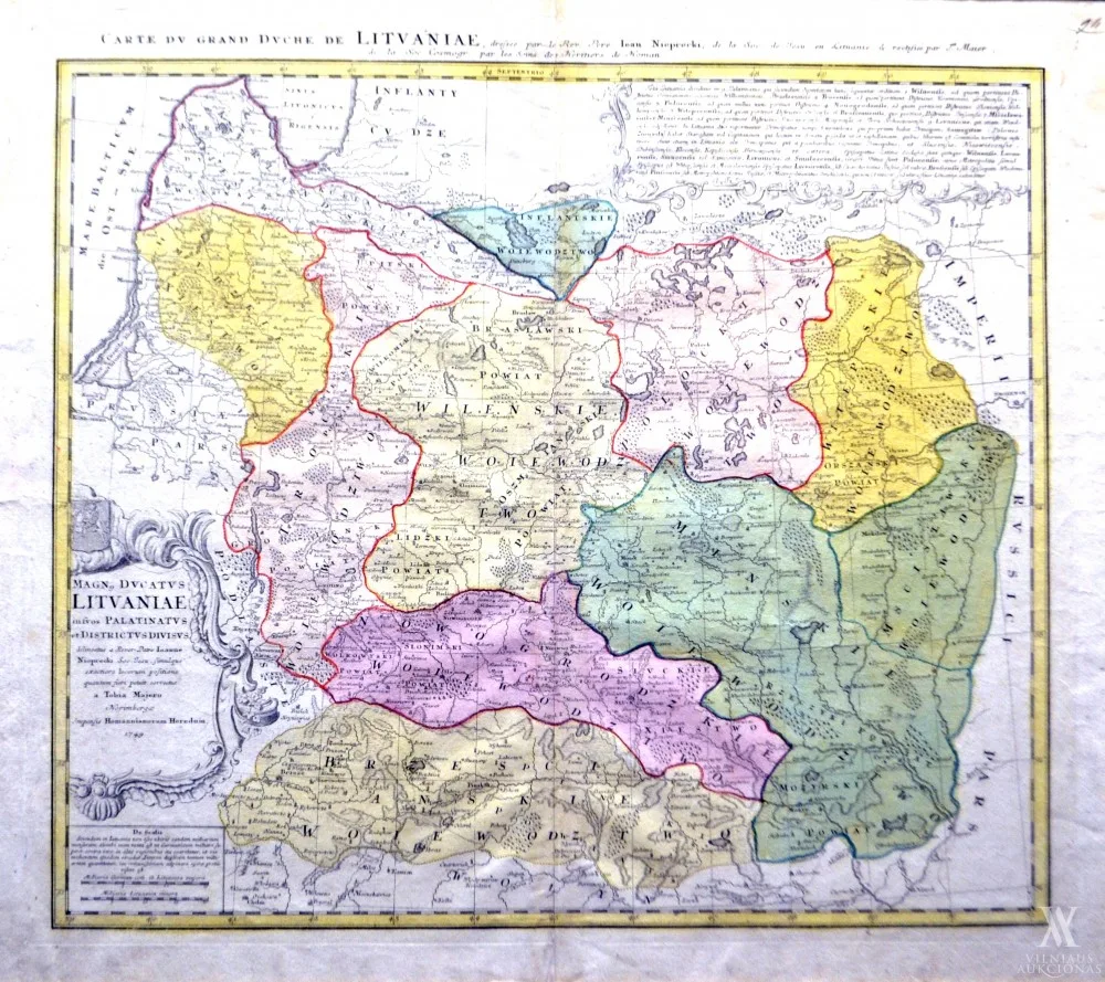 Jonas Niepreckis (Jan Neprzecki, sudarytojas) – Didžioji Lietuvos kunigaikštystė.Magnus Ducatus Litvaniae in suos palatinatus et districtus divisus