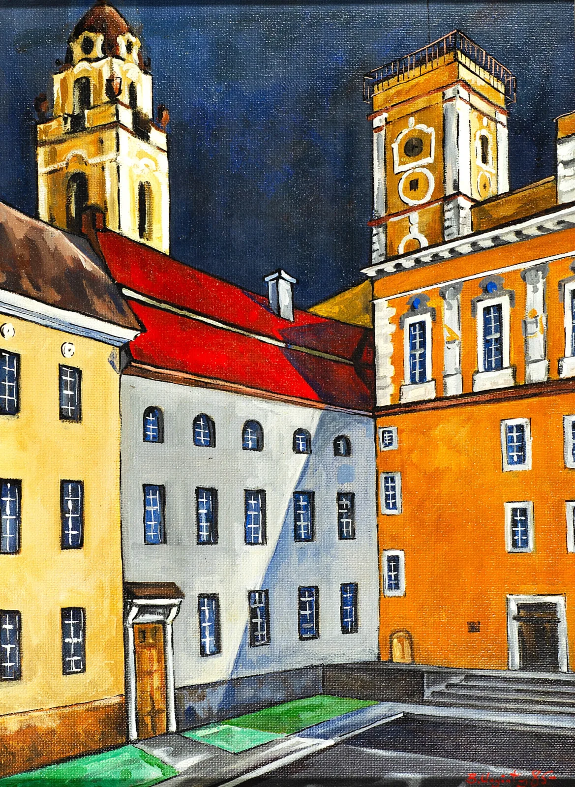 Bronius Uogintas (jaunesn.) – Triptikas „Vilniaus Universitetas“. Saulėtekis. Vidudienis. Saulėlydis.