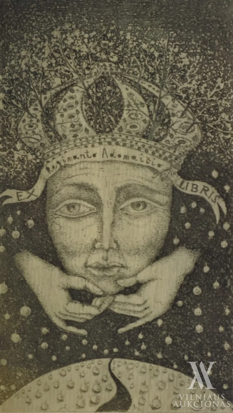 Jurga Ivanauskaitė – Regimanto Adomaičio exlibris
