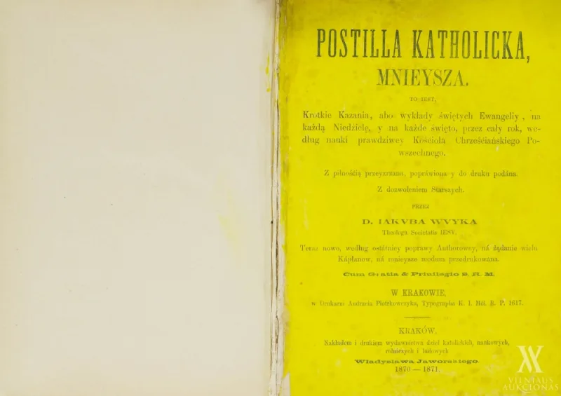 Jakubas  Vujekas (Jakub Wujek) – Postylla katholicka mniejsza | Mažoji katalikų postilė