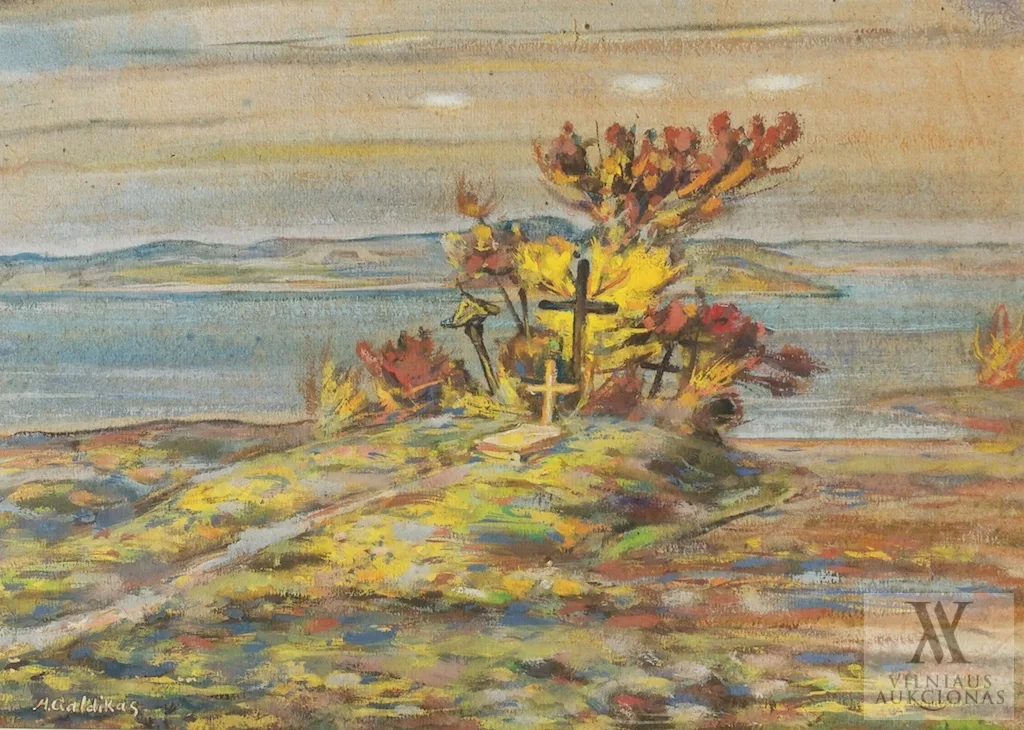 Adomas Galdikas – Kapinės