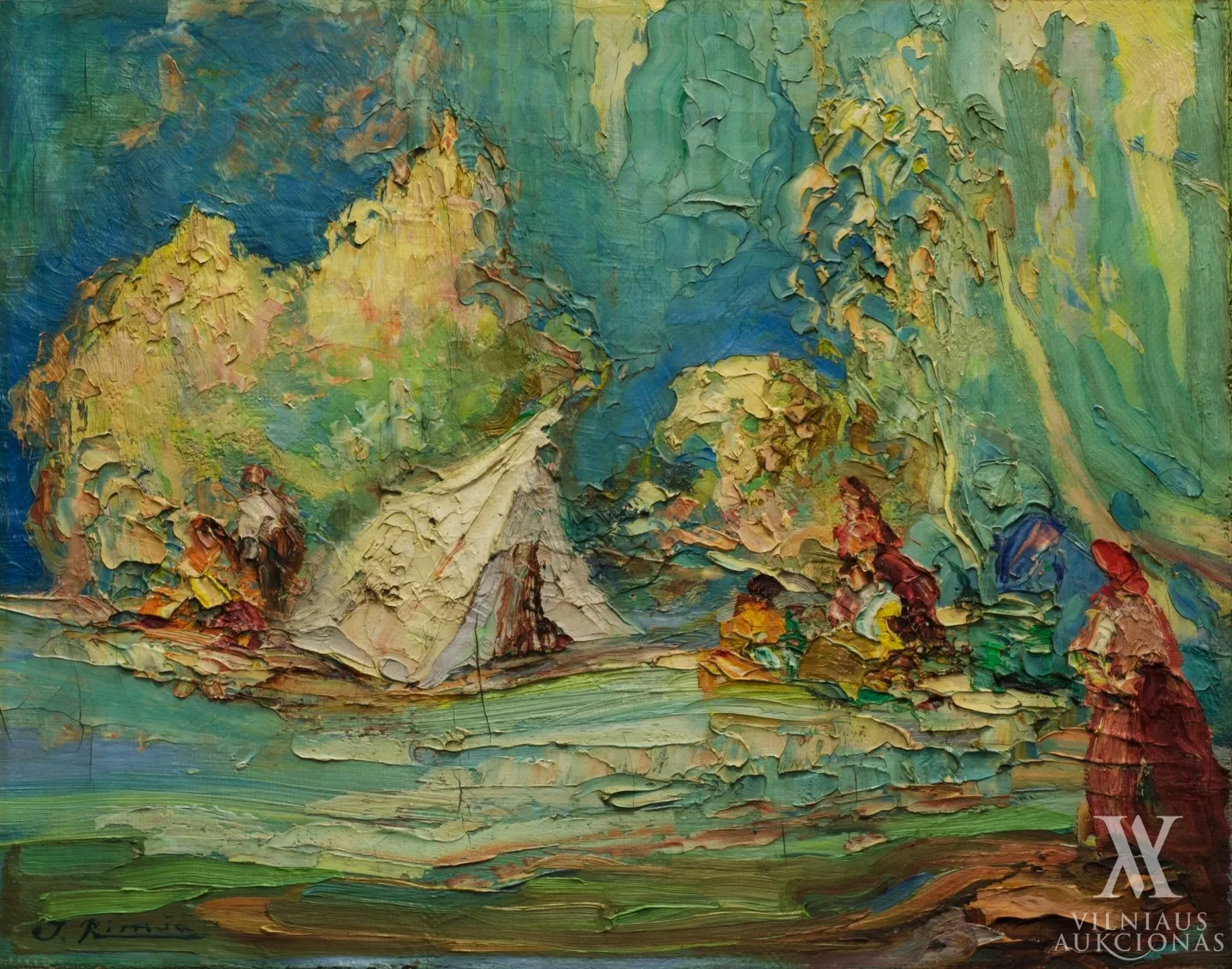Jonas Rimša – Peizažas su palapine 