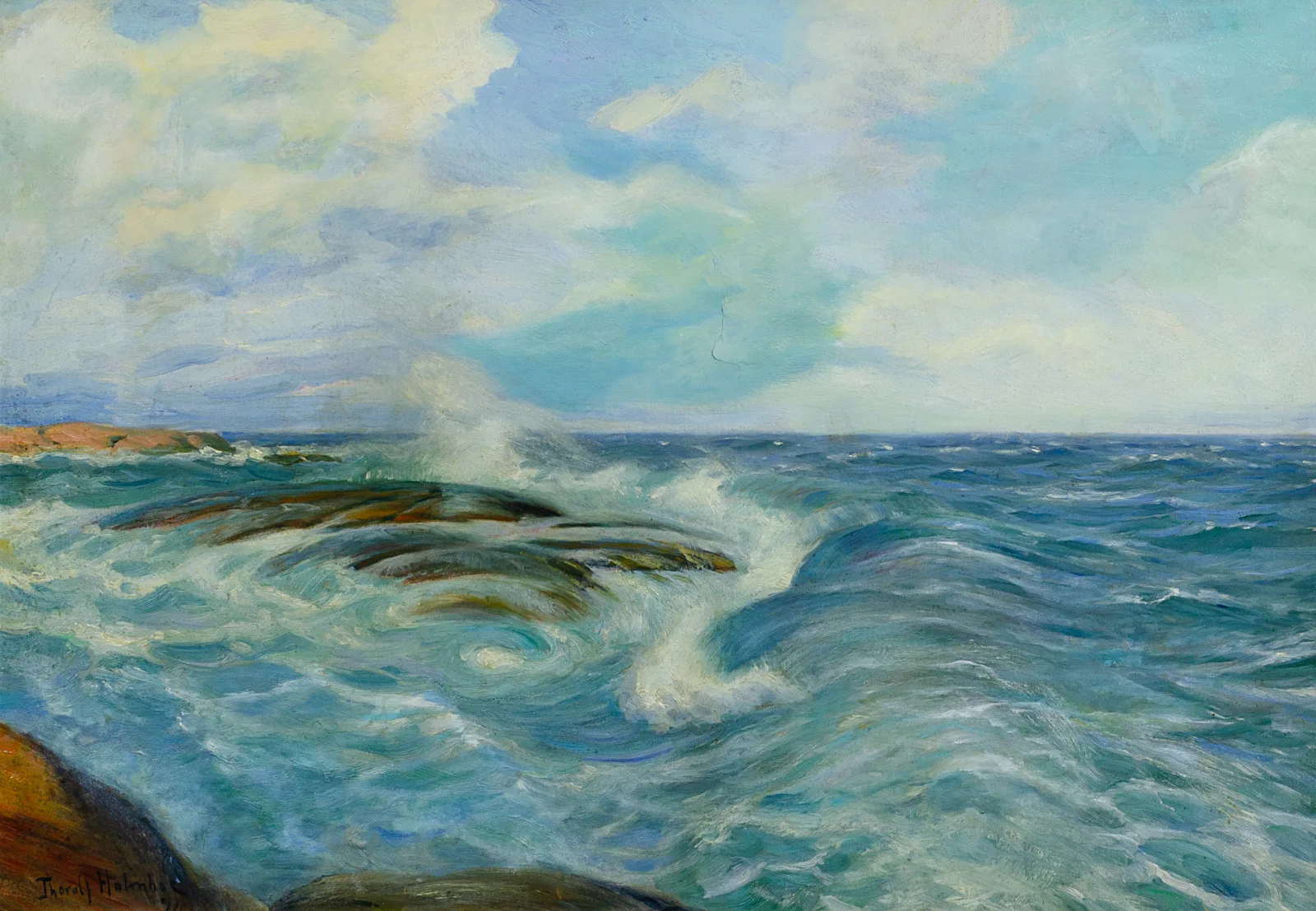 Thorolf Holmboe – Jūra prie akmenuotos įlankos