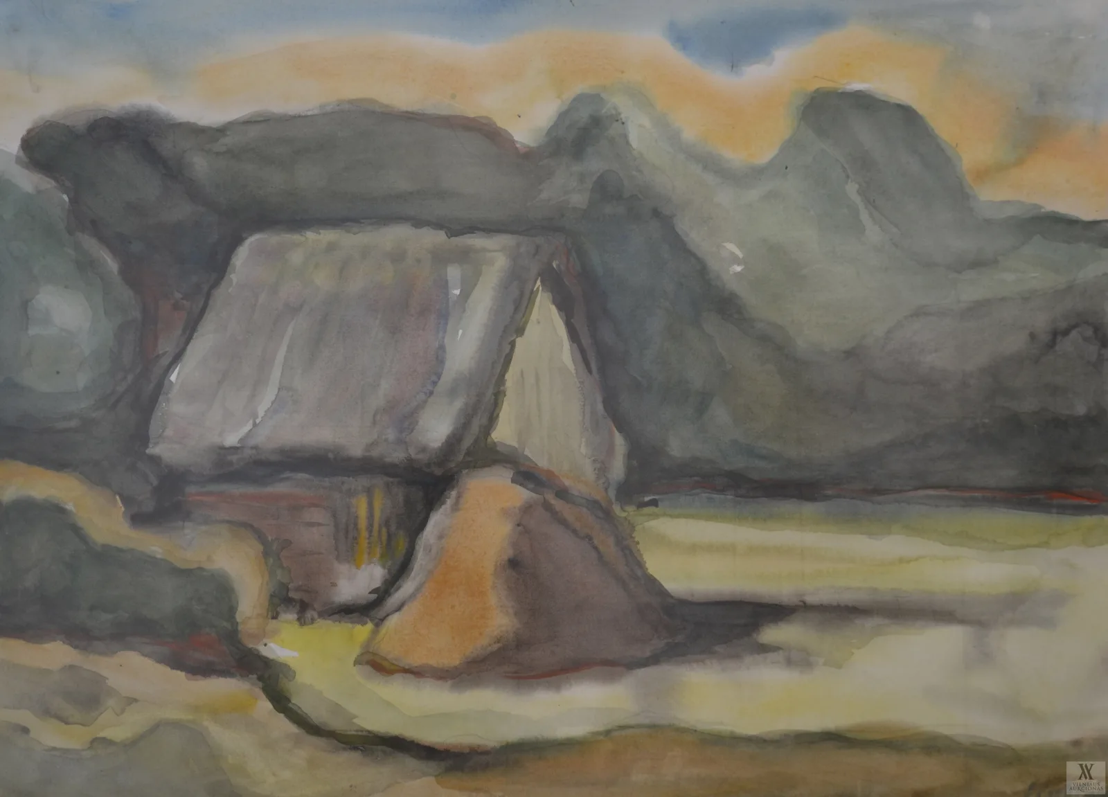 Česlovas Kontrimas – Kaimo motyvas (Nikronių pirtelė 1975m.)