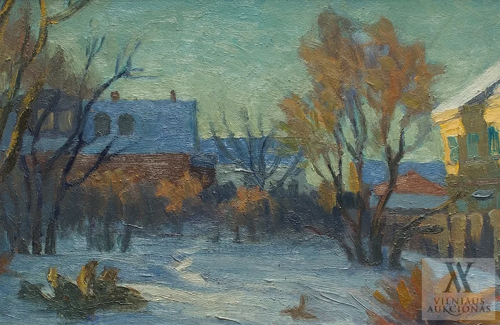 Jonas Buračas – Savanorių prospektas (Čiurlionio namas žiemą)