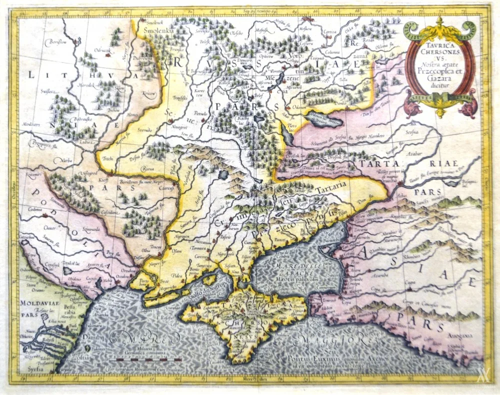 Gerardus Mercatorius (Gerardus Mercator) – Tauridė ir Chersonas|Taurica Chersones Nostra aetate Przecopsca et Gazara dicitur