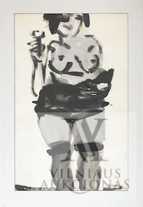Pranas Gailius – Nude (Moteris su vyno taure. Etiudas)