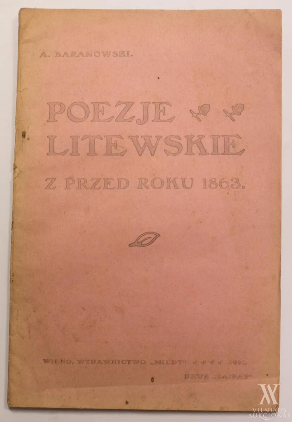 Antanas  Baranauskas – Poezje litewskie: z przed roku 1863