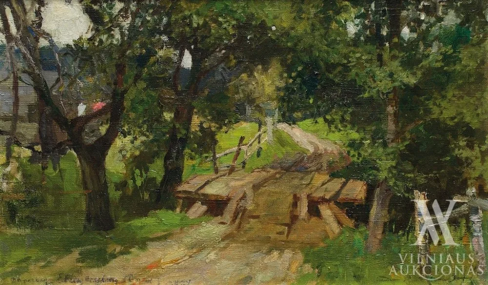 Aleksejus  Sokolovas – Lietuviškas peizažas (Tiltelis Pabradėje)
