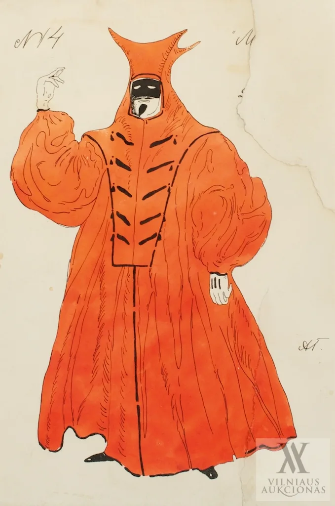 Aleksandras Golovinas (Александр Головин) – Spektaklio „Maskaradas” kostiumo eskizas (2 v., nr. 4)