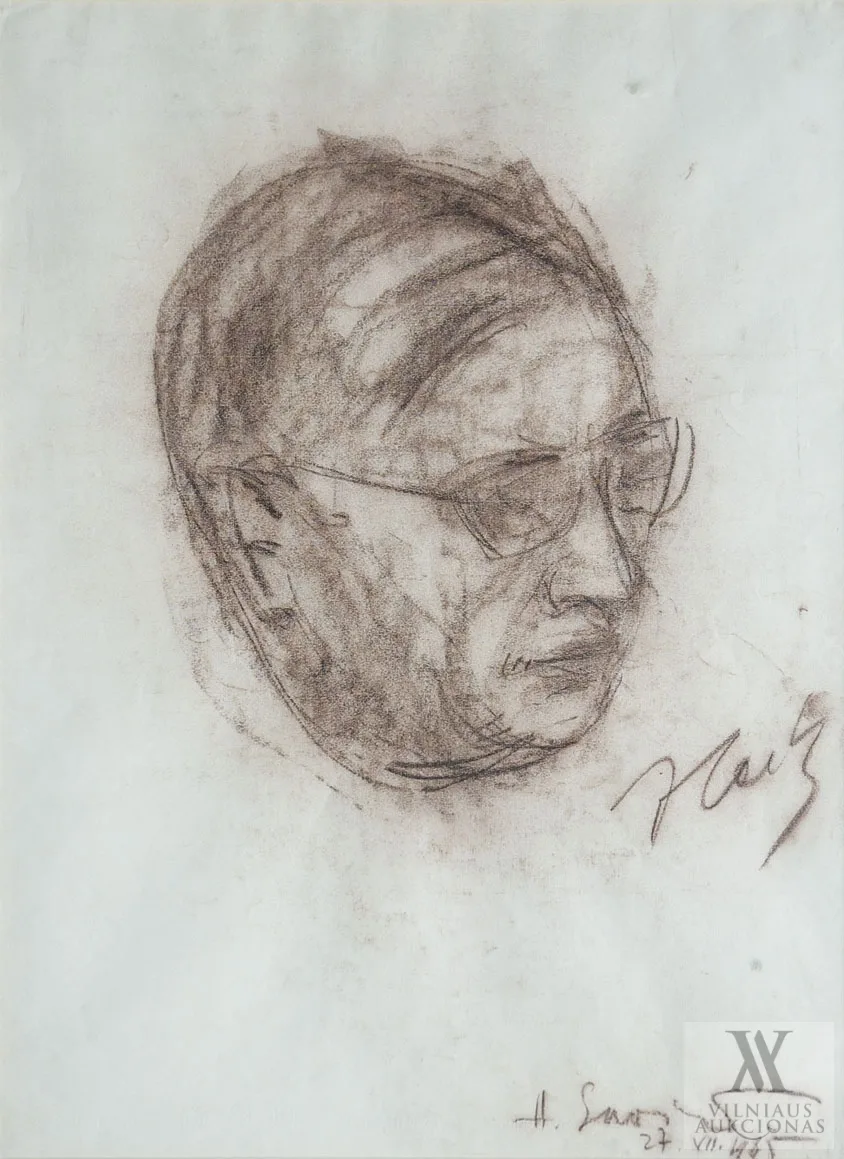 Augustinas Savickas – Jean-Paul Sartre portretas