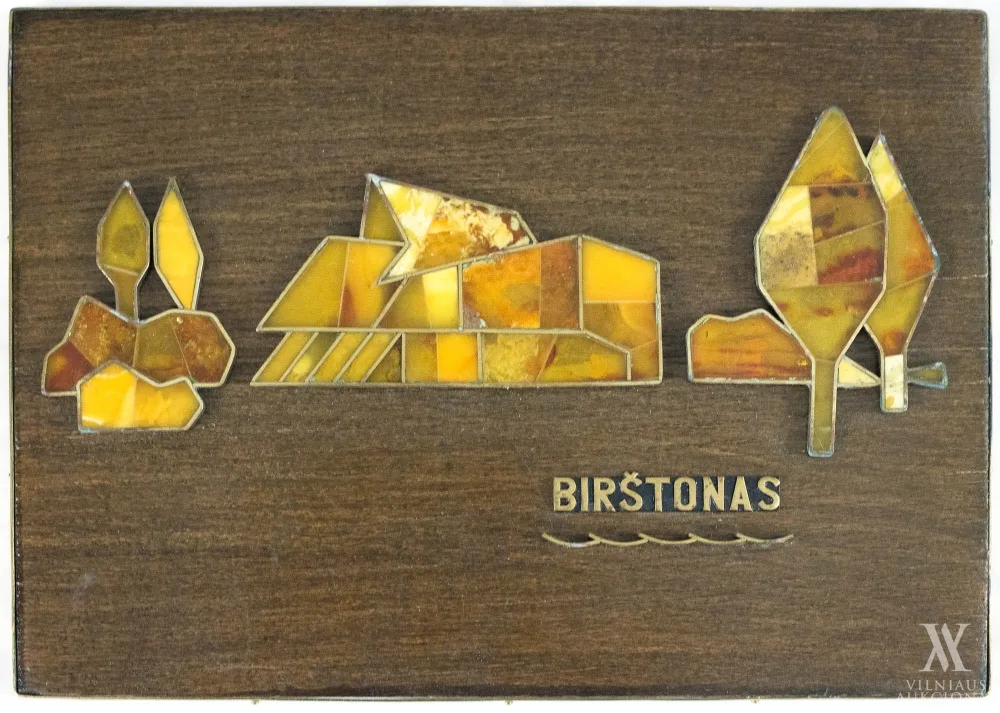 Kombinatas „Dailė“ (gamintojas) – Suvenyrinė plaketė „Birštonas”