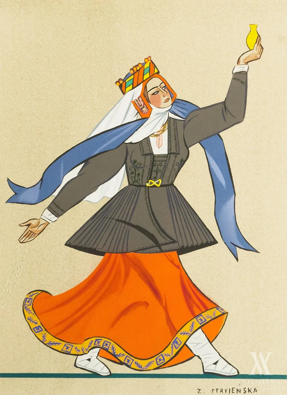Zofia Stryjeńska – Iš ciklo „Liaudies rūbai“. Vilnietė