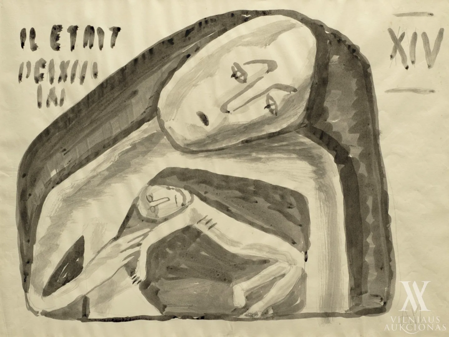 Antanas Mončys – 14 Kryžiaus kelio stočių. XIV stotis, 2 var.