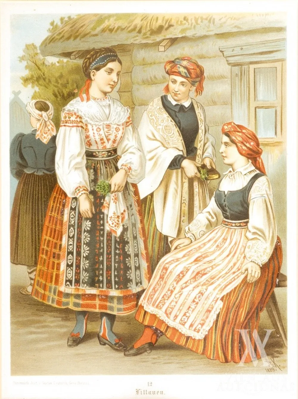 Autorius Nežinomas – Lietuvės šventiniais rūbais /Littauen (Gustav Leutzsch, litograf.)